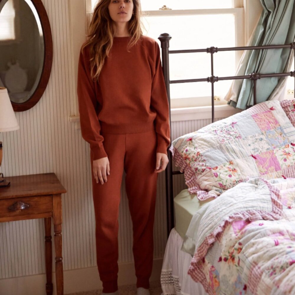 Christy Dawn The Sonny Sweater Rust Burnt Orange - Picture 2 of 6